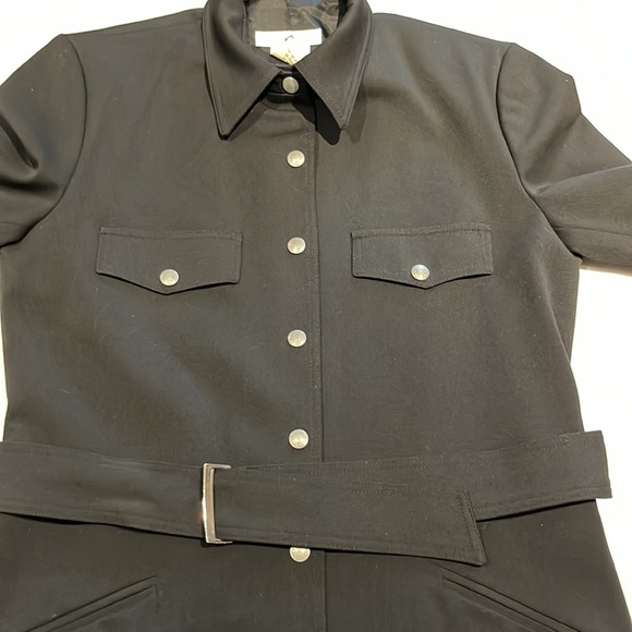 Vintage VERTIGO Paris - Beautifully Tailored Black Fitted coat dress - Picture 8 of 8